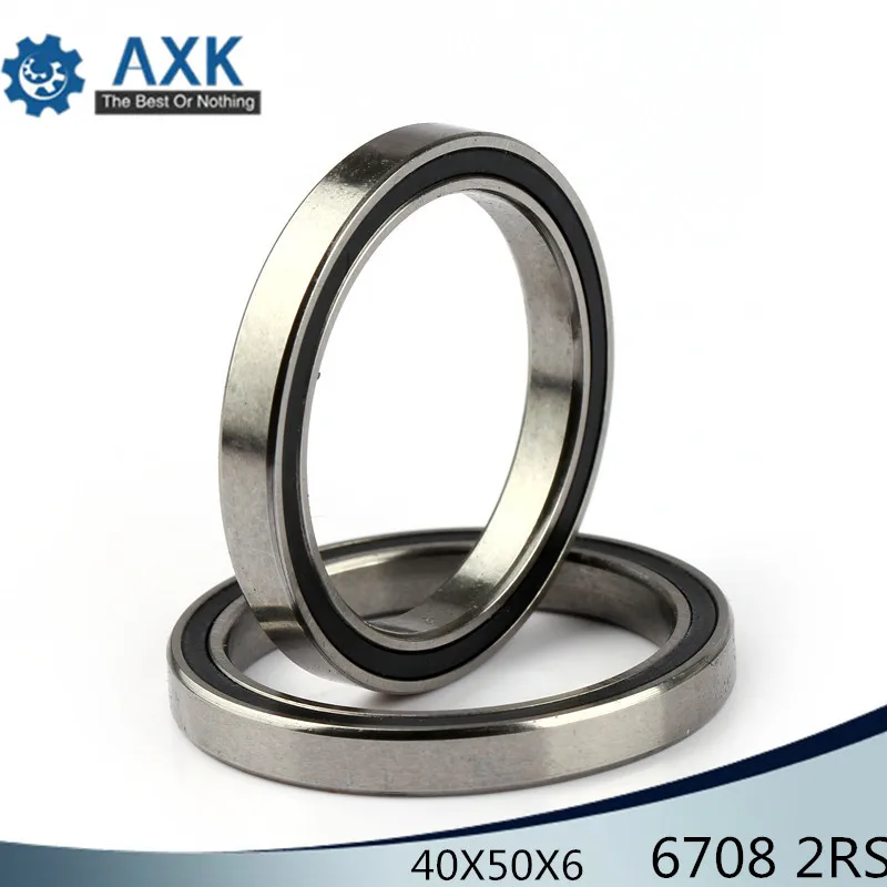 6708 2RS подшипник 40*50*6 мм (4 шт.) ABEC 1 тонкие 61708RS RS шариковые подшипники 6708RS|Валы| |