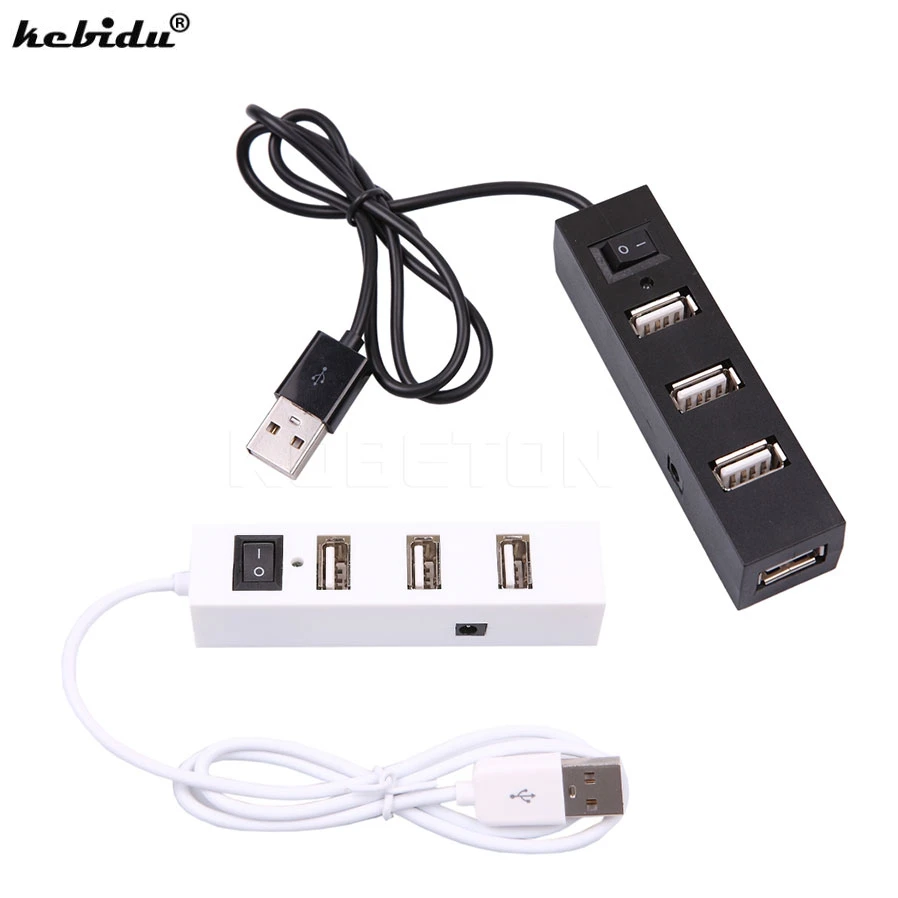 4 портовый мини концентратор USB 2 0 kebidu usb хаб вкл. ВЫКЛ. питания разветвитель