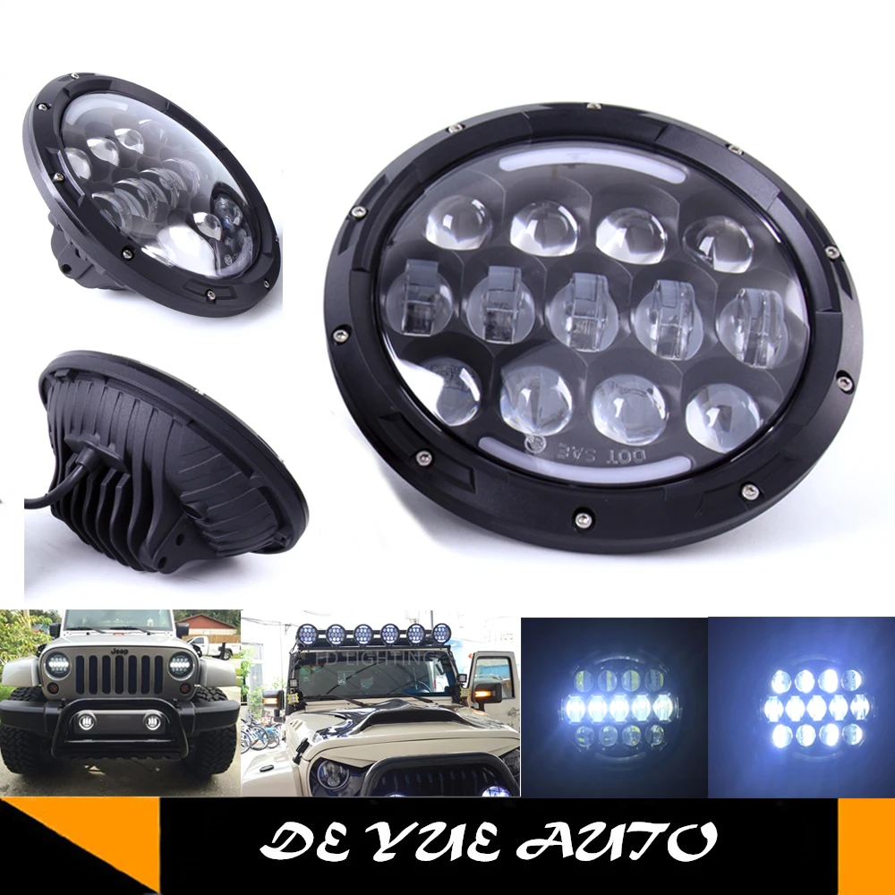 2018 хит продаж 7 дюймовые круглые светодиодные фары для Jeep wrangler offroad 4x4 truck 105w