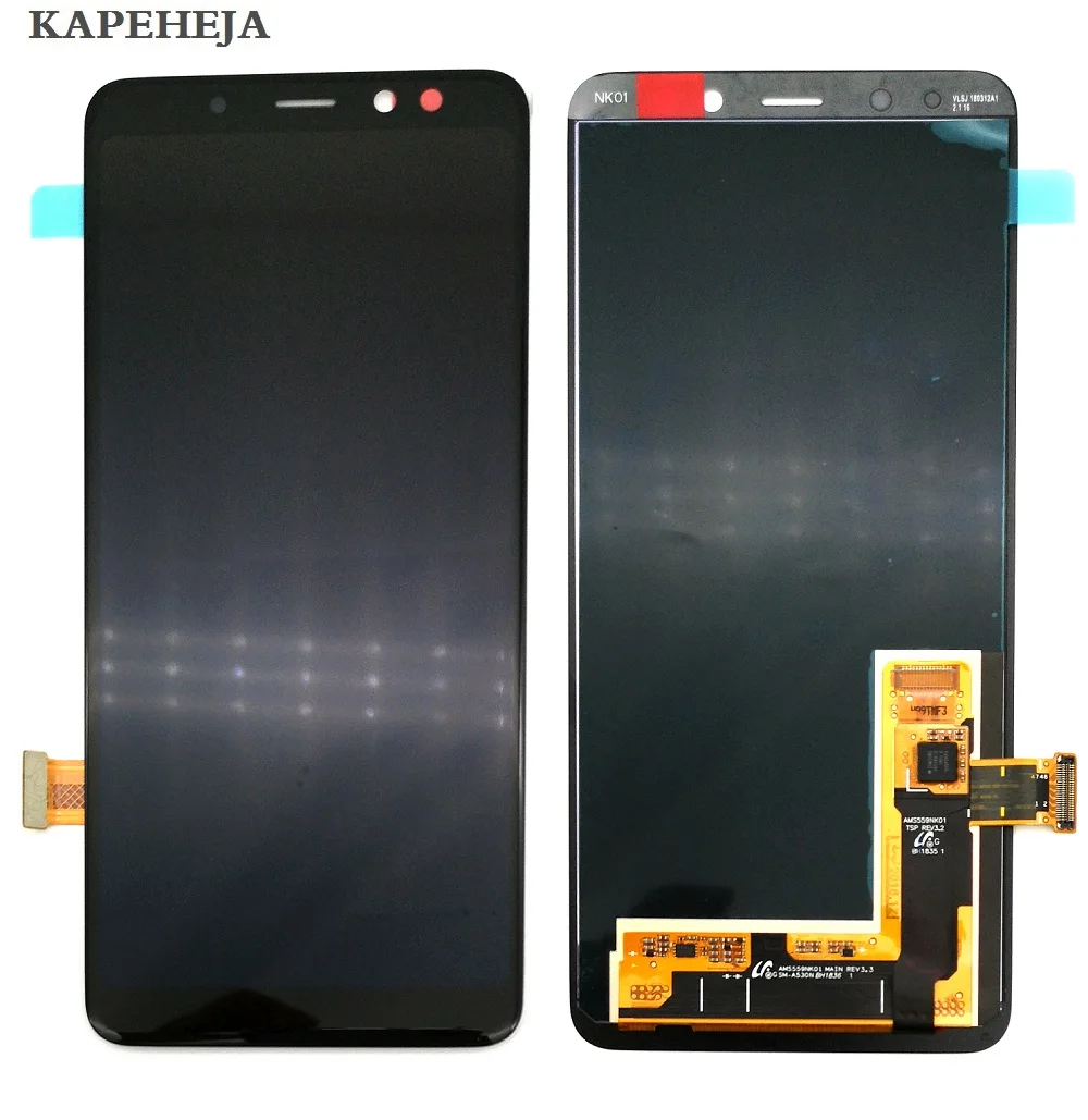 ЖК-дисплей Super AMOLED для Samsung Galaxy A8 2018 A530 A530F A530N с сенсорным экраном и дигитайзером в