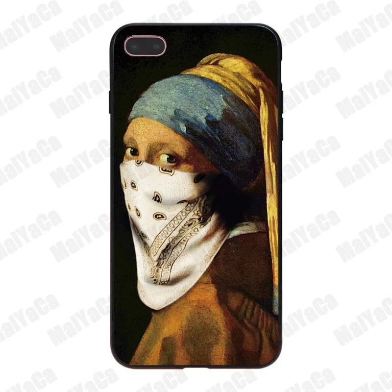 Девочка с жемчужными серьгами Vermeer Красочный милый чехол для телефона iPhone 8 7 6 6S Plus