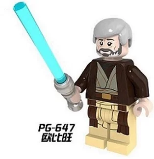Строительные блоки зеленый Bobafeet облако Obi-Wan модель Рыцарь Воин Ситхов Дарт Мол C3PO Анакин рябина кирпичи фигурки Детские игрушки - Цвет: PG647 Without Box