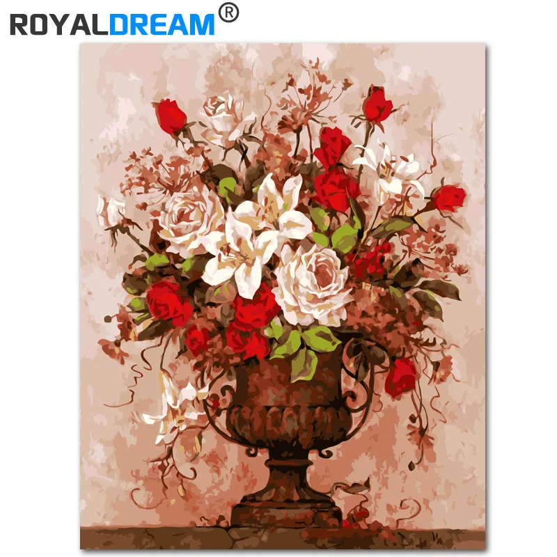 

ROYALDREAM Fighting DIY Painting By Numbers Canvas Painitng Home Wall Art Picture Coloring By Numbers For Home Decor