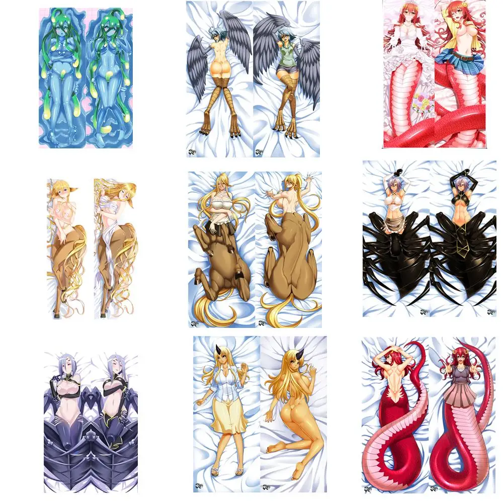 

Japanese Anime Monster musume no iru nichijou Suu Miia Papi Centorea Mero Zombina Dakimakura Body pillow cover pillowcase