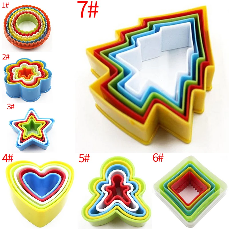 7 Stlyes пластиковые формы для печенья овощерезка Moldes Galletas DIY Инструменты