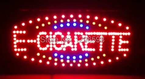 

Direct Selling custom Graphics Semi-outdoor flashing 10X19 inch E-CIGARETTE store sign of led