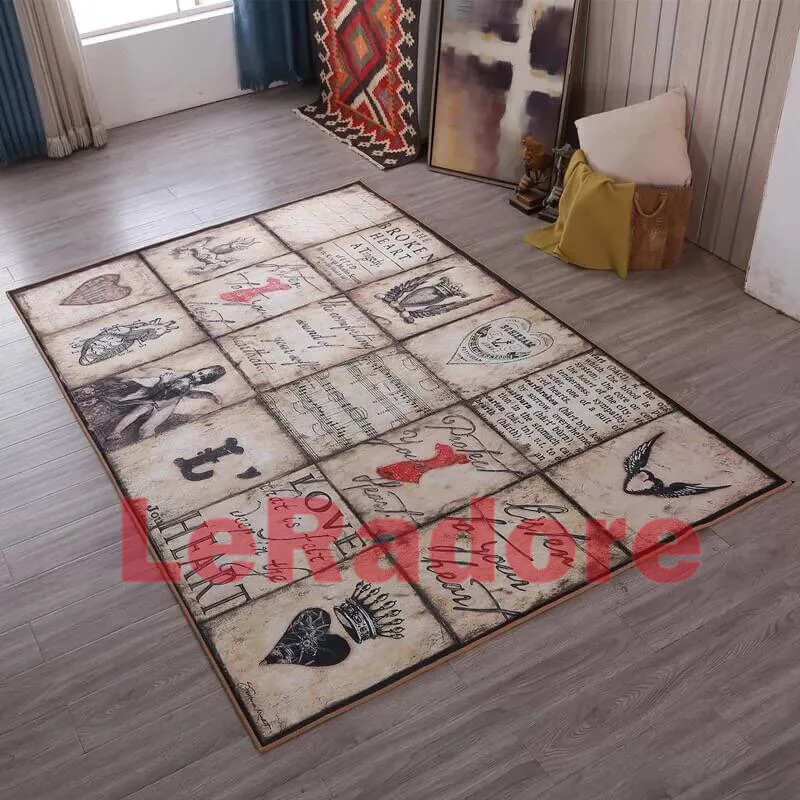 LeRadore 2019 винтажные напольные коврики Ретро стиль персидский ковер коврик для