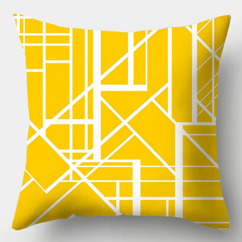 2019 Европейская наволочка для дивана желтые наволочки из полиэстера с