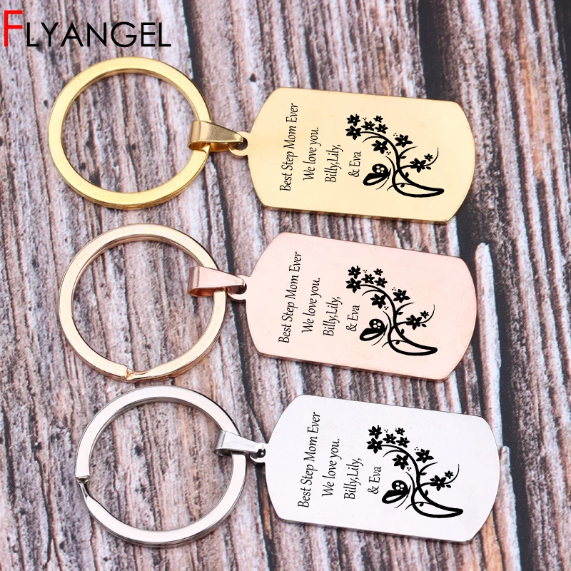 Имя на заказ Высокое качество выгравированный лучший шаг мама когда-либо мы