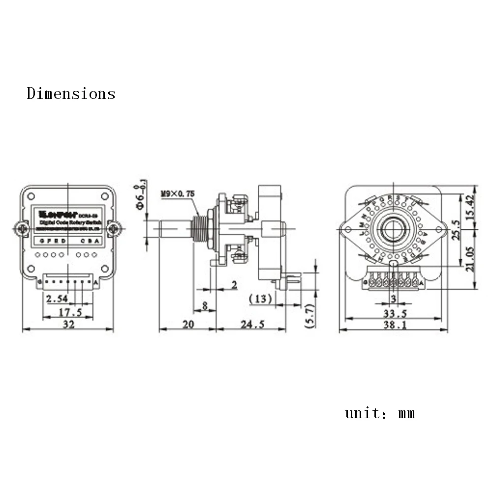 Digital Coded Band Switch Binary Knob for Industrial Control Cyclic Code (Gray Code) DCRS-01N DCRS-01J | Обустройство дома
