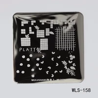 square abstract series stamping template line nail art stamping image plates nail stamp stencils