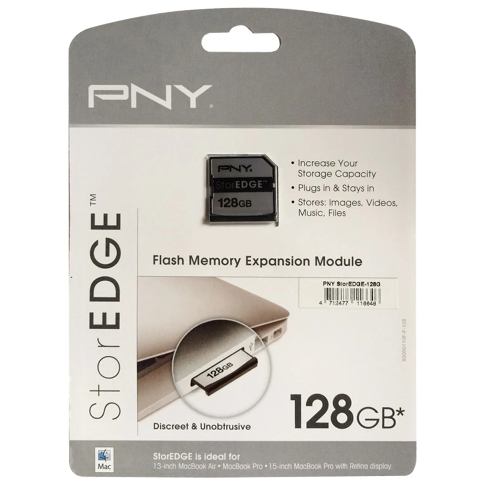 PNY StorEDGE SD card for Apple 64GB 128GB  90MB.S SDXC Storage Card for MacBook Air Mac Pro Retina monitors High Speed