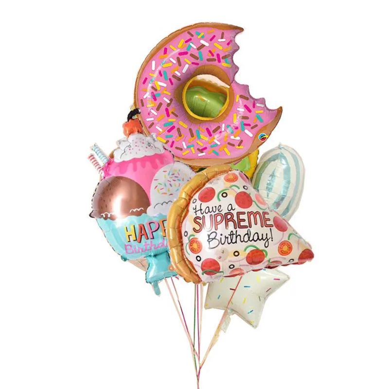 1 шт. крем для пончиков гамбургер хот-дог день рождения надувные шары вечеринки