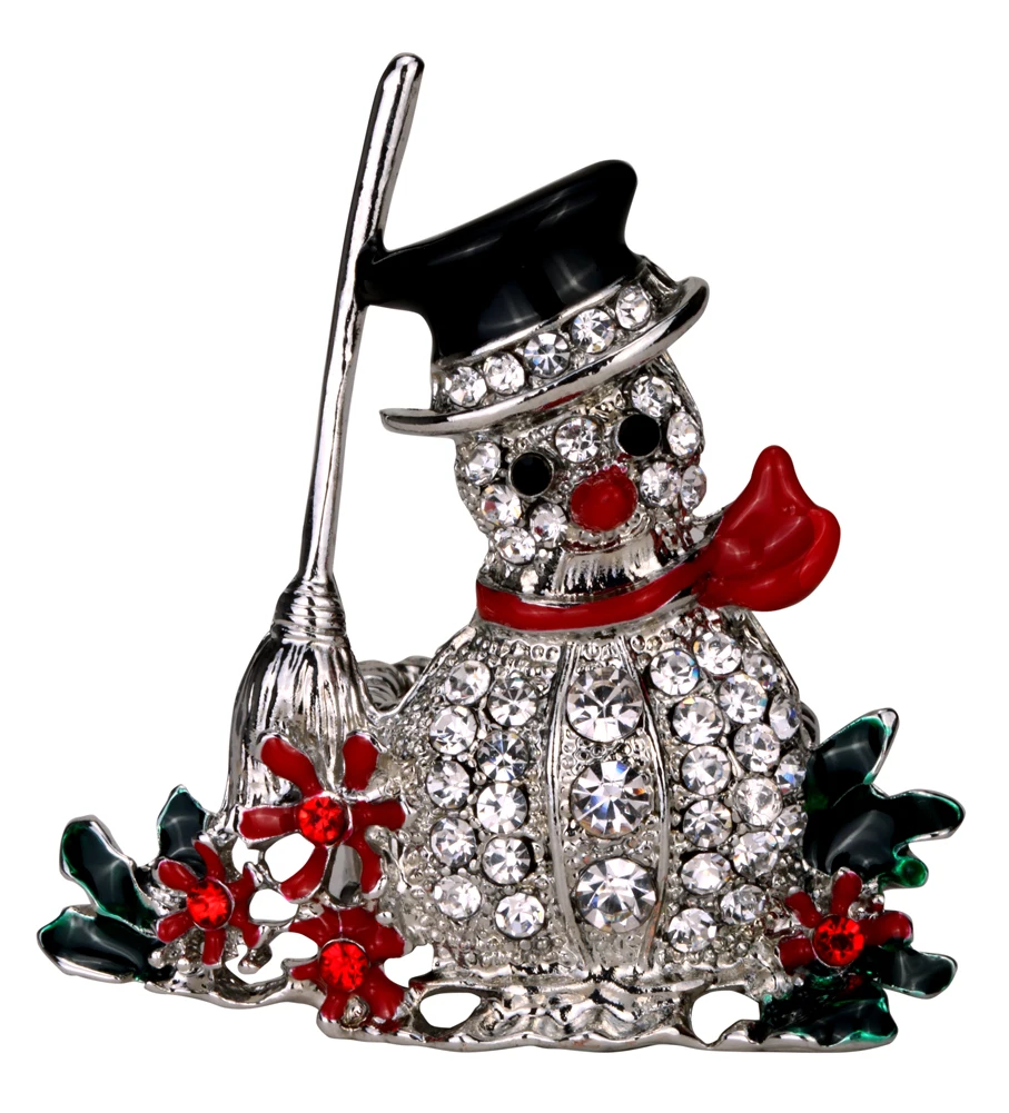 Snowman stretch ring holiday christmas Xmas gifts for women girls cute fashion jewelry W/ crystal wholesale dropshipping | Украшения и