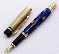 kaigelu 336 marble celluloid fountain pen iridium medium nib beautiful blue pattern writing gift pen office business supplies