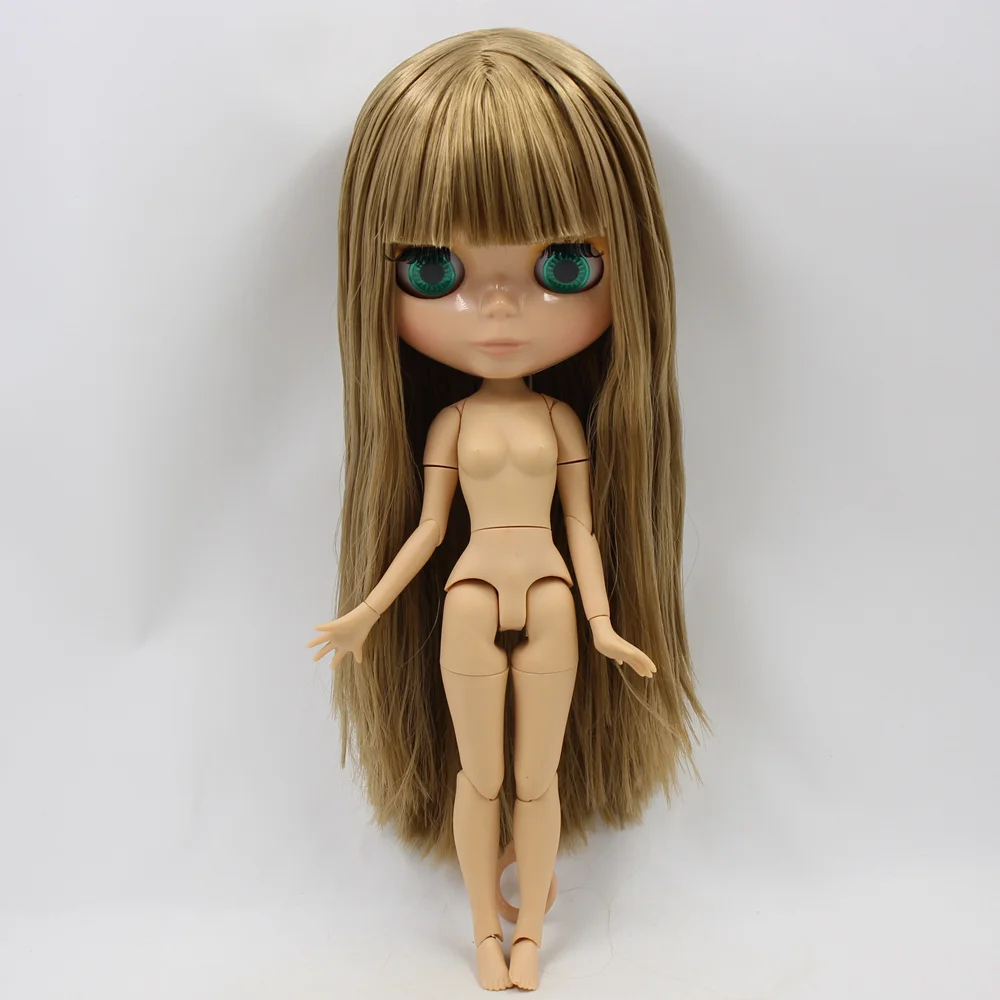 Ледяной обнаженный Blyth кукла Serires No.230BL0662 коричневый прямые волосы суставы тела сжигание кожи с большой грудью завод Blyth