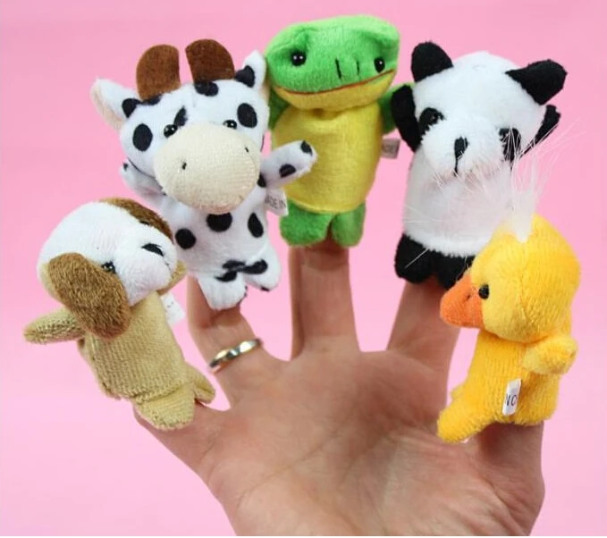 10 шт./лот Детская плюшевая игрушка/кукла на палец/реквизит рассказ истории (10