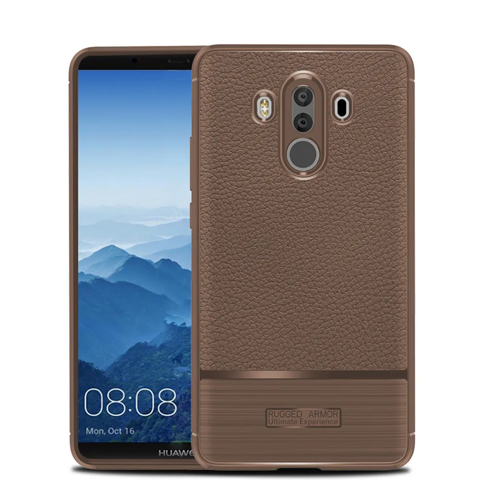 Popular Classic Litchi Leather Pattern Phone Case for Huawei Mate 10 PRO Trend Fashion PU Shockproof Color Cover Shell |
