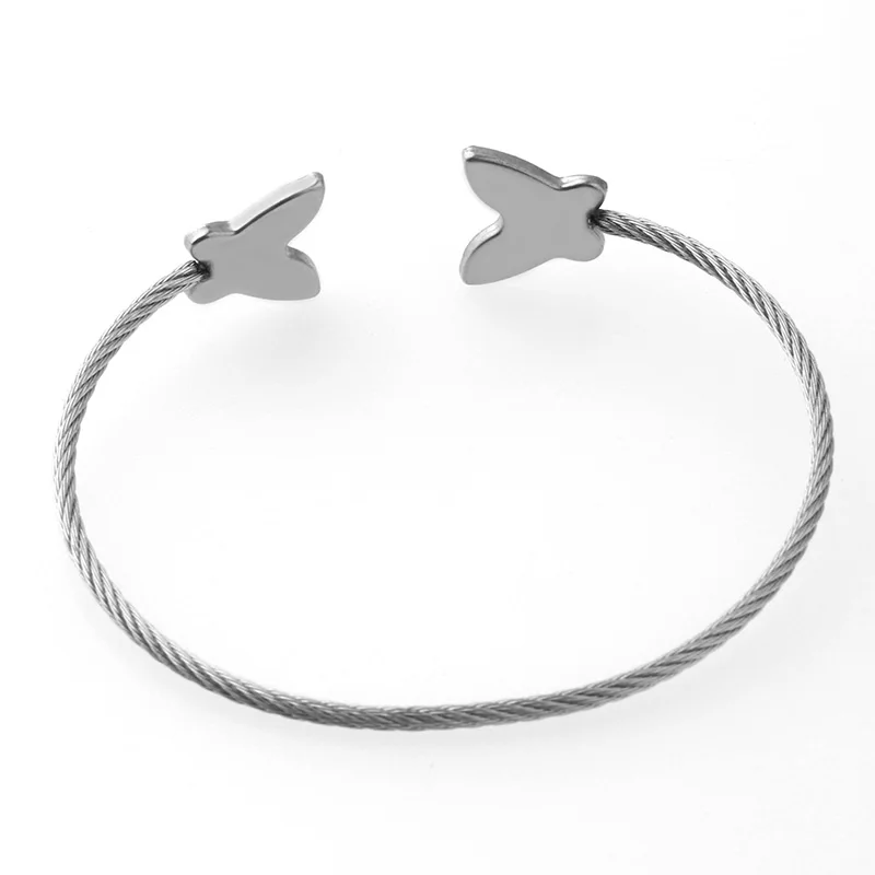 2pcs New Pure Stainless Steel Outer 12*14MM Double Flying Bird Double Plate Jewelry Tray Time Gemstone Bottom Tray