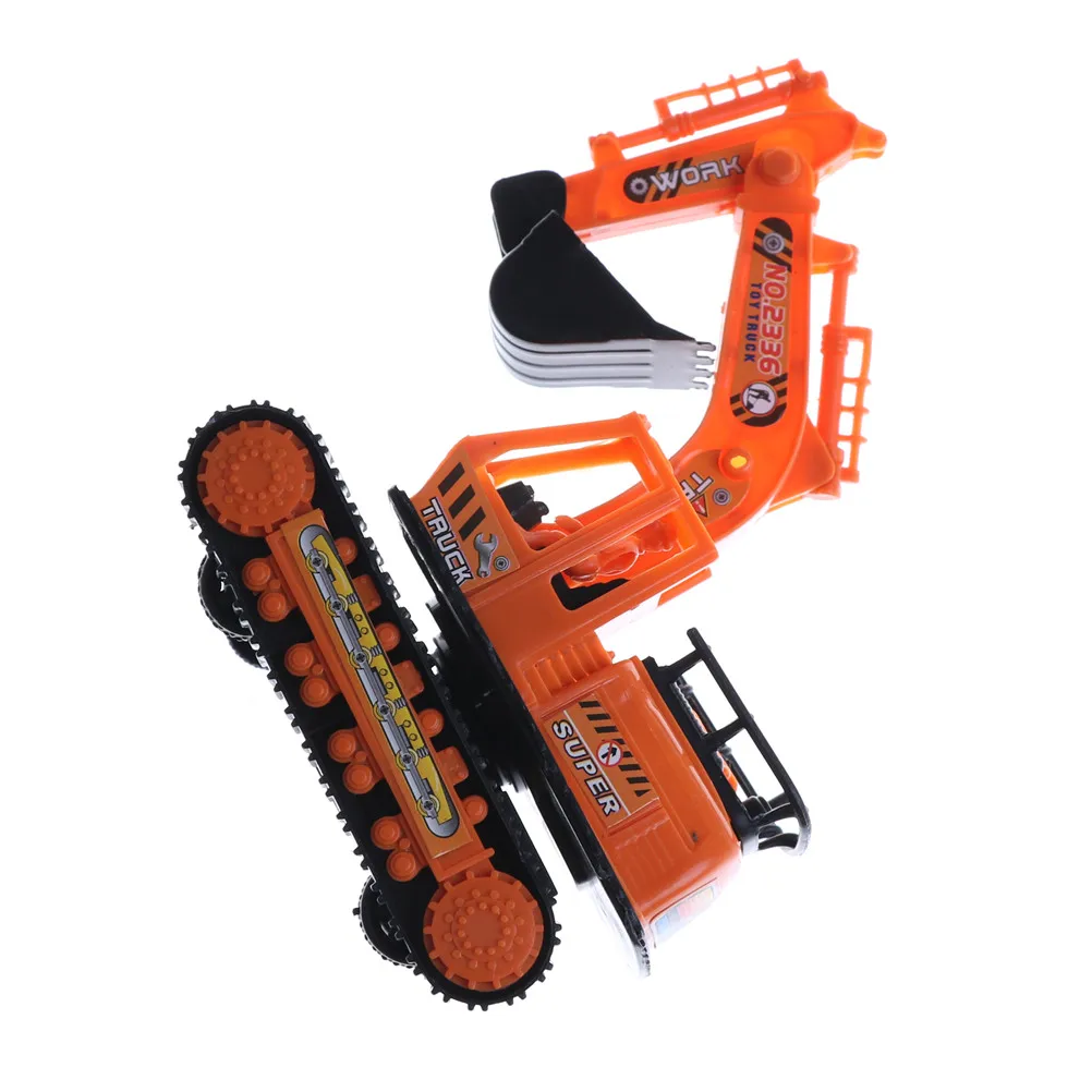 1 шт. большой пластиковый строительный экскаватор оранжевого цвета модель