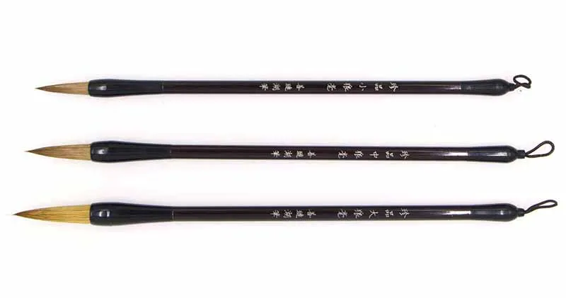 3 шт./компл. китайский японская каллиграфия Кисточки ручка коричневый 31a|set