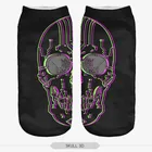 Носки с 3D рисунком черепа, модные хлопковые повседневные женские носки до щиколотки в стиле Харадзюку