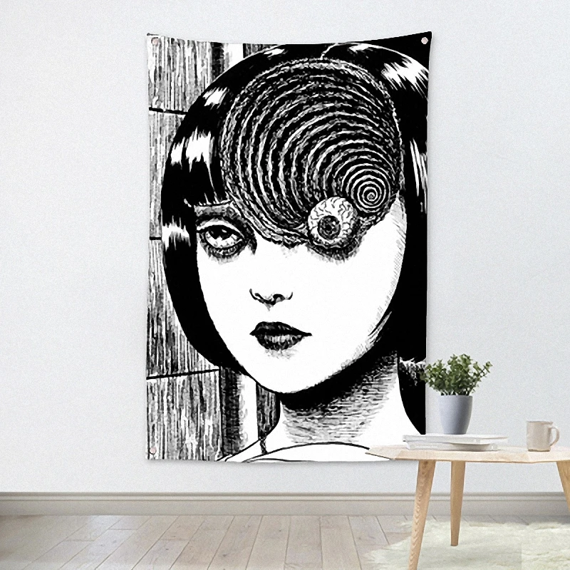 Японский плакат Tomie из фильма ужасы баннеры с четырьмя отверстиями настенные