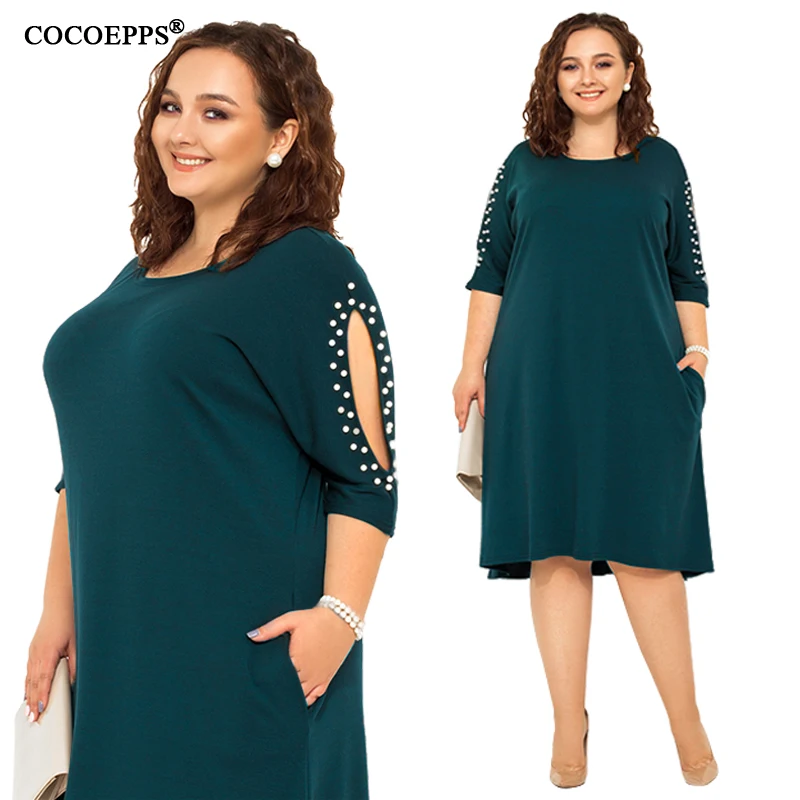 5XL 6XL 2019 женское свободное платье большого размера Весна Плюс Размер летнее