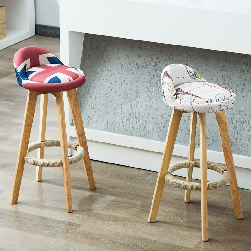 Барный стул Скандинавский современный минималистичный домашний твердый