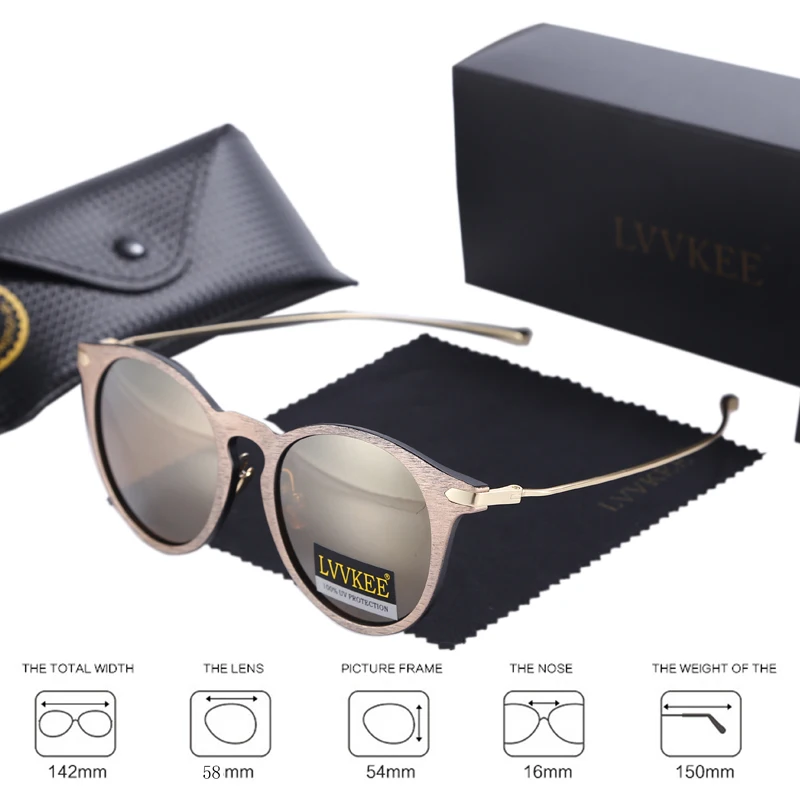 2018 новый супер люкс Красочные Солнцезащитные очки Для женщин древесины Ким