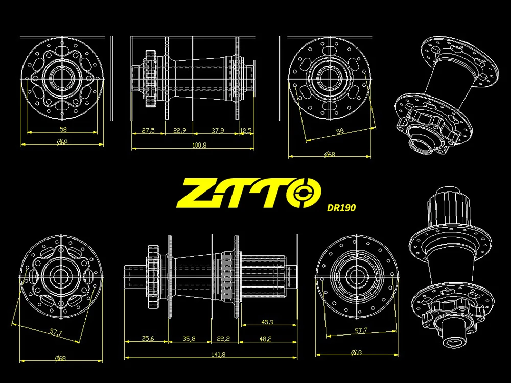 ZTTO MTB Дисковая тормозная ступица 32 H 32 отверстие через ось Quick Release XD 142 12 100 135 совместимый трещотка 54T 4 герметичный Подшипник Ступицы AL6082