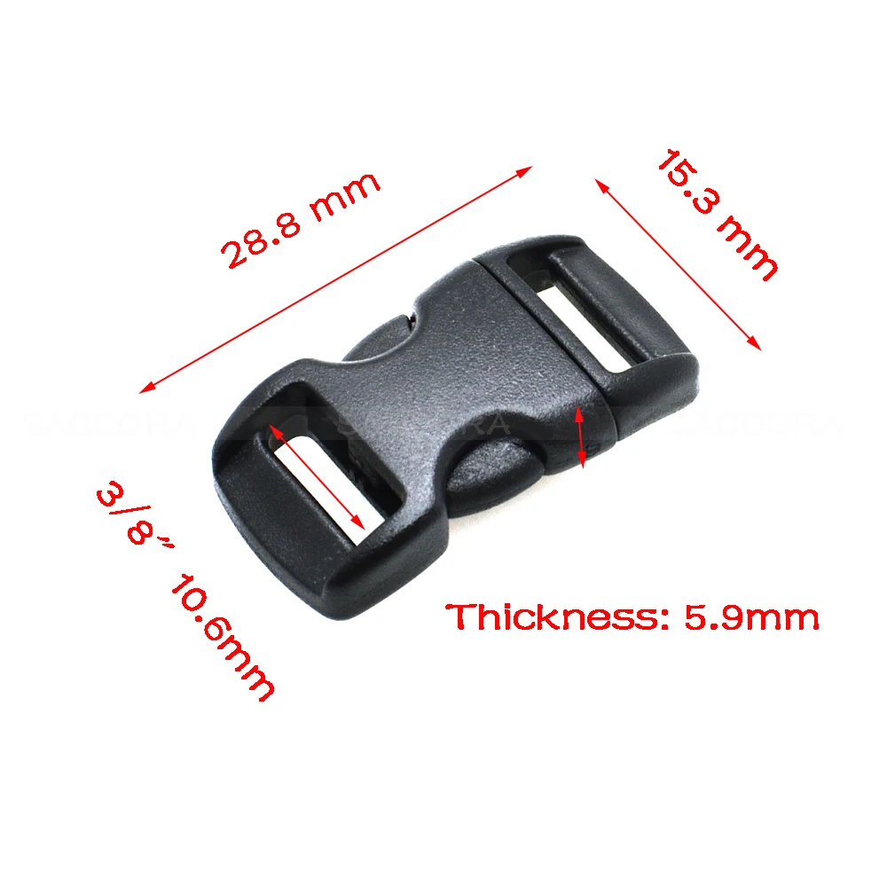 Контурные боковые мини пряжки 3/8 &quot(10 мм) для Паракорда браслета/ошейника кошек
