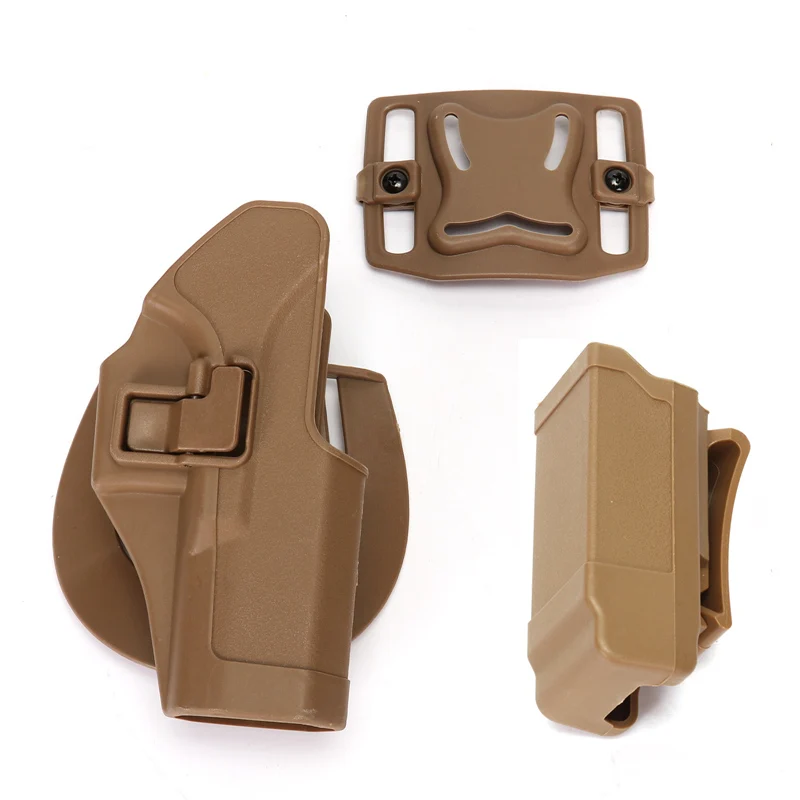 CQC Тактический Glock кобура с ремнем MOLLE платформа-адаптер военный страйкбол пистолет принадлежности для охоты Glock 17,19, 22,23 31 - Цвет: Mag-TAN