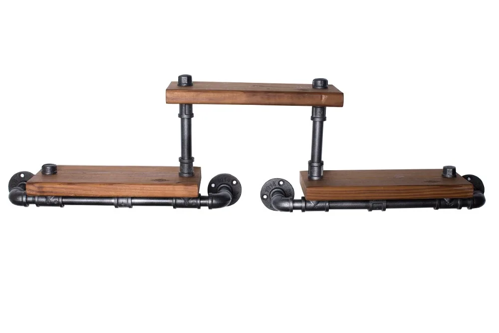 American do the Old Industrial Pipe Racks Wrought Iron Shelves Wooden Clapboard Wall Specials Price-FJ-ZN1D-009A0 |