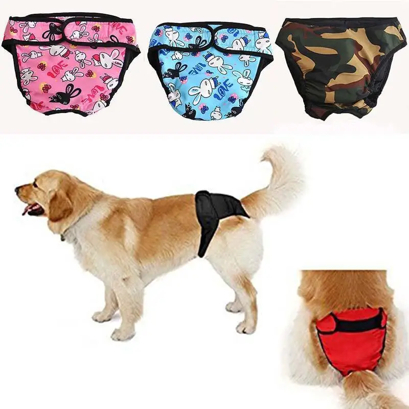 Большой Собака Пеленки гигиенические подгузники S XL моющийся Женский шорты для