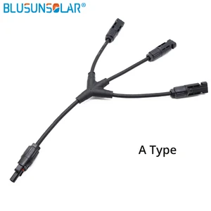 Blusunsolar от 3 до 1 Солнечный Y-образный разъем с 4 мм2 Солнечный Кабель MMMF FFFMTUV Одобрено для Солнечной Pv системы