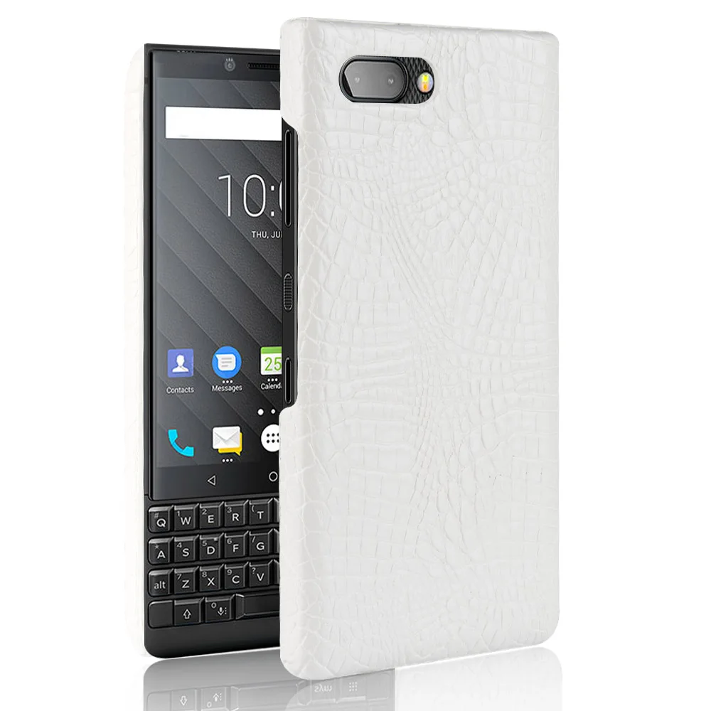 White Чехол для Blackberry Keyone Key2, чехол из крокодиловой кожи, жесткие чехлы для Edition, серебристый Q20 Q30 PRIV Mercury Dtek 70, чехол - Цвет: White