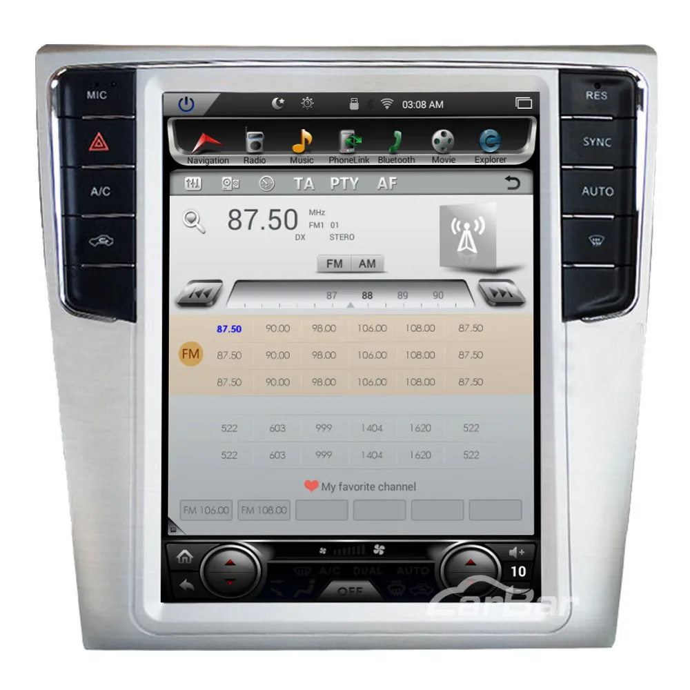 

CARBAR 10.4" Vertical IPS Screen Android Car DVD GPS Navigation Radio Stereo Player for Volkswagen VW Magotan CC 2009-2015