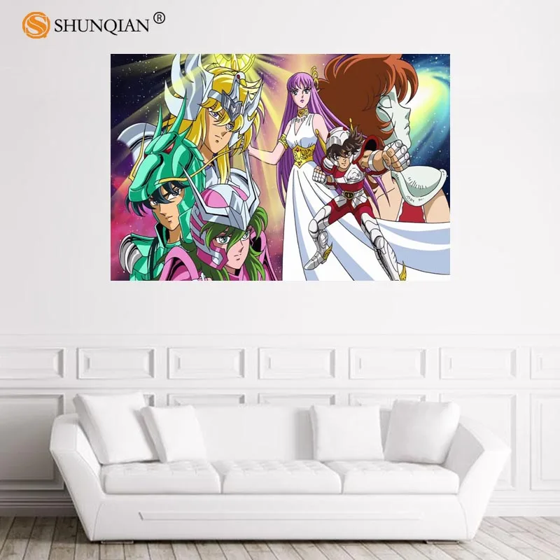 Красивый плакат Saint Seiya атласный Плакат на заказ тканевый настенный с рисунком из