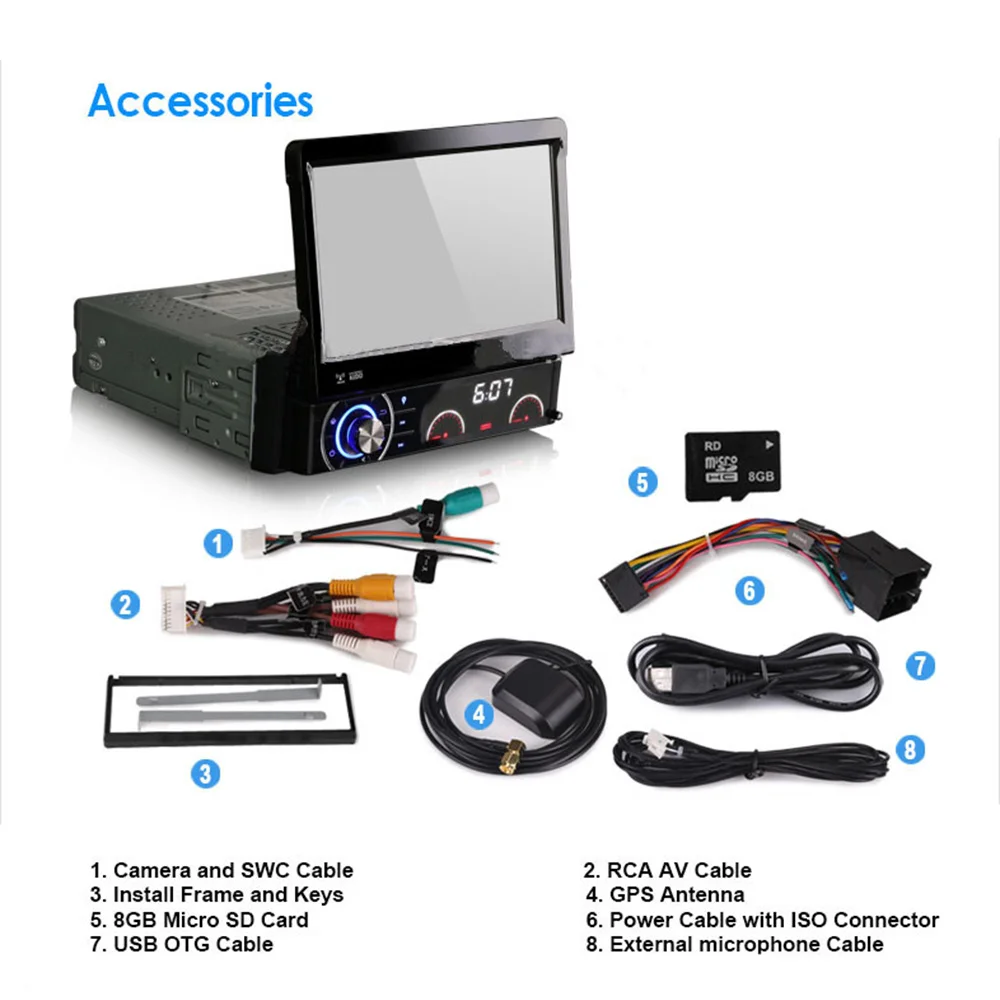 Eunavi DK7090 " один 1 Din WCE автомобильный dvd-плеер gps навигация Универсальный In-dash Съемная передняя панель Авто Радио Аудио стерео