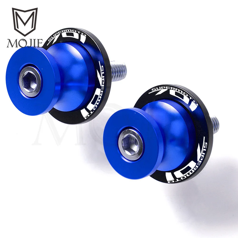 BU 8mm 701Supermoto Для Husqvarna 701 Supermoto- мотоциклетный маятник Катушки слайдер задний маятник Swingarm крышка Подставка винты Paddock - Цвет: BU 8mm 701Supermoto
