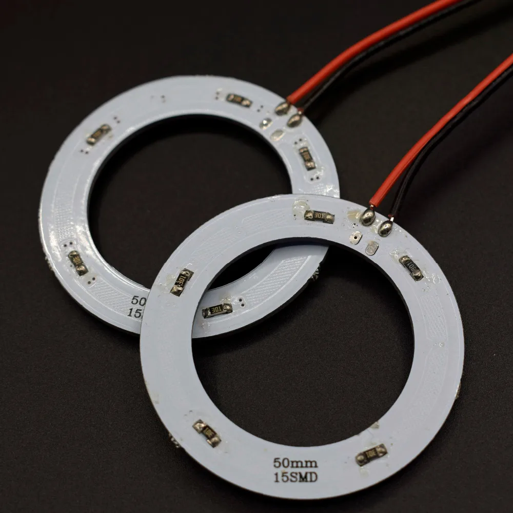 1 шт. x белый/синий/желтый/зеленый/красный 50 мм 3528 15 SMD ангельские глазки гало