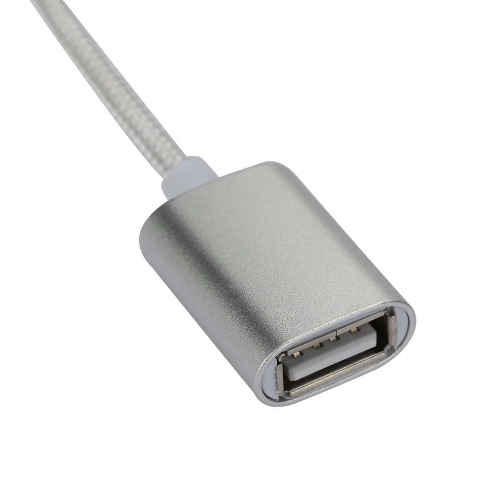 Портативный Тип C к USB OTG кабель адаптер конвертер MP3 принтер мышь 10 см мужчин и женщин Серебряный Белый