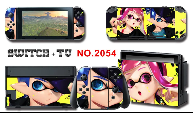 Для nintendo Switch Pain sticker консоль Dock Joy Con полное покрытие цветной бумажной кожи Закаленное стекло протектор экрана от 2000-2305
