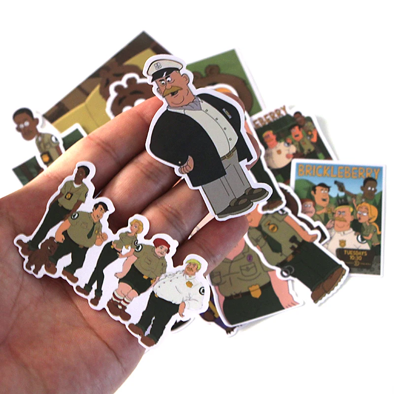 19 шт. Brickleberry мультфильм винтажные изделия ручной работы Скрапбукинг альбом багаж ноутбук мотоцикл трафарет Водонепроницаемая наклейка E0044