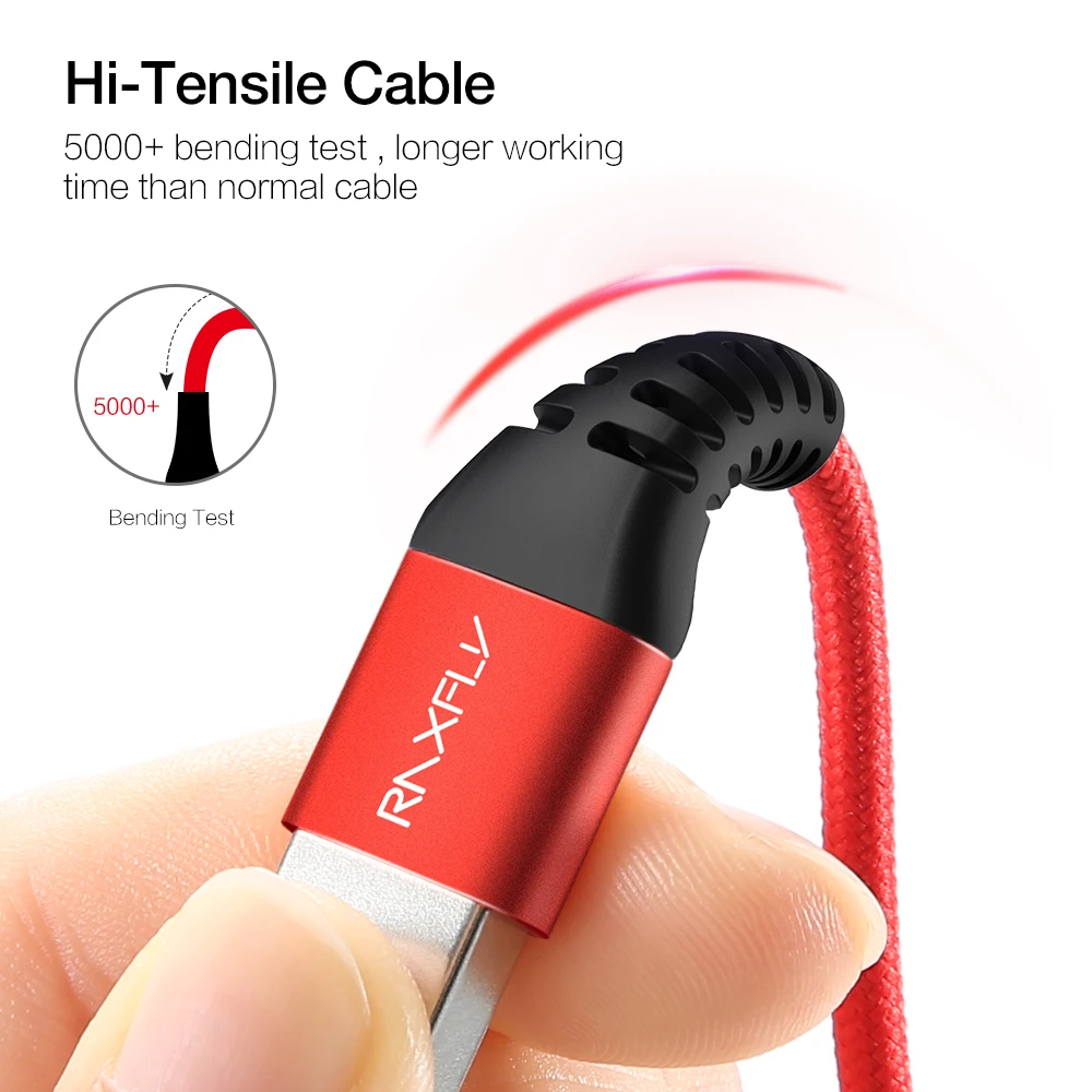 USB raxfly type-C кабель Тип изгиба C для samsung S9 S8 Plus кабель синхронизации данных USB C для Xiaomi Mi6 Mi5s Plus провод для быстрого заряда