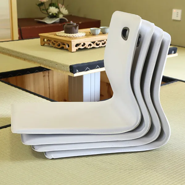 White Color 4 шт./партия) Напольное сиденье Кресло без ног искусственная кожа черный цвет мебель для гостиной японский стиль пол сидение Азиатский стул - Цвет: White Color