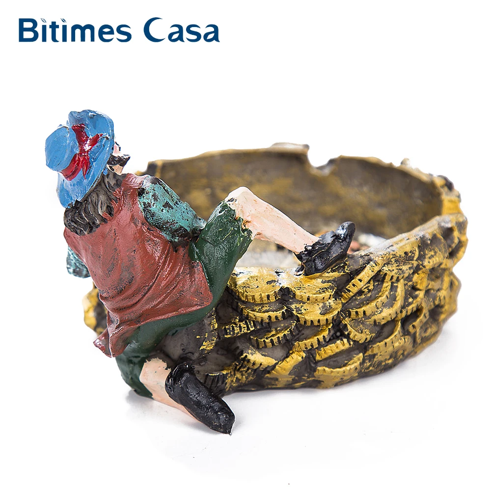 Bitimes Статуэтка пирата из смолы пепельница статуэтка лодки пиратов Карибского