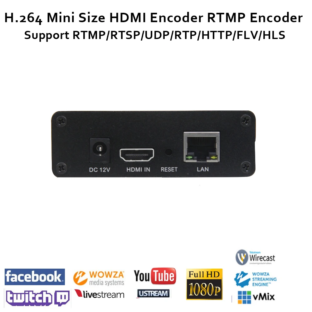 

ESZYM H.264 HD Video Encoder for live streaming Broadcast support RTMPS/RTMPS/RTS/RTSP/UDP/RTP/FLV/M3U8