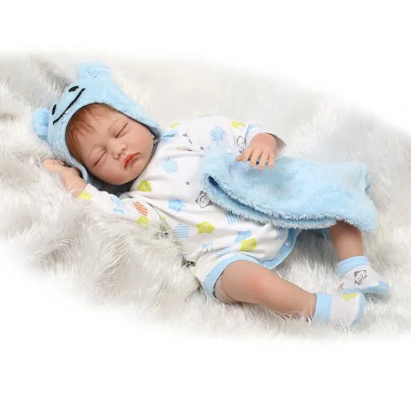 Kawaii силиконовые куклы reborn реалистичные для мальчиков спящие Младенцы
